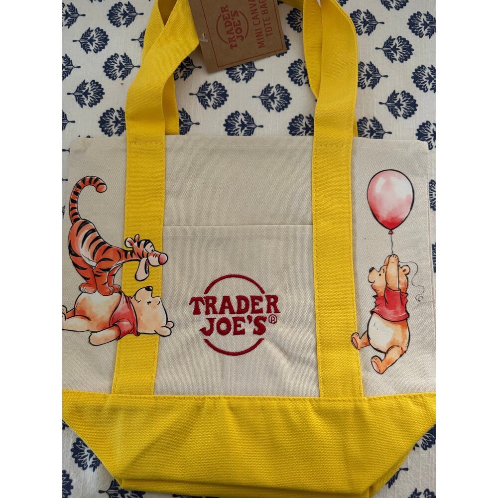 Disney Winnie the Pooh Custom Made Double Sided Trader Joes Mini Tote